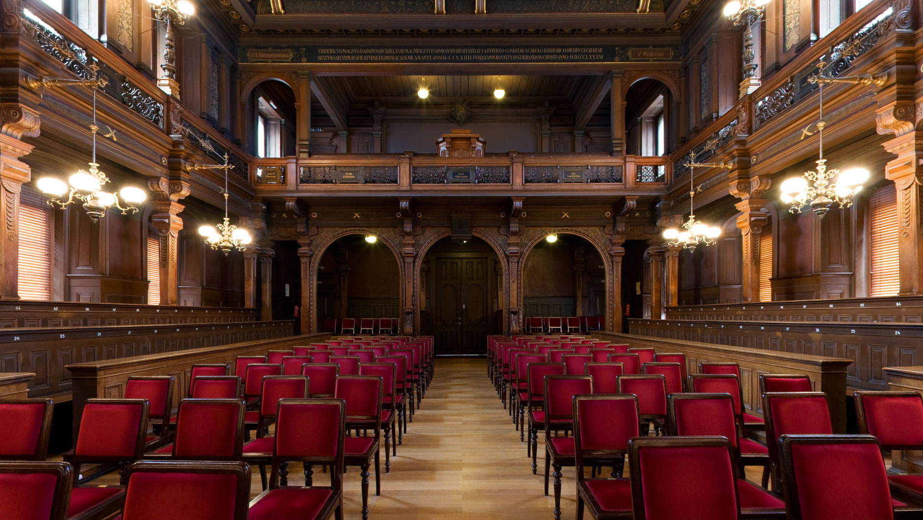 Die alte Aula der Uni Heidelberg befindet sich im historischen Gebäude der Universität. Sie dient als Repräsentationsraum.